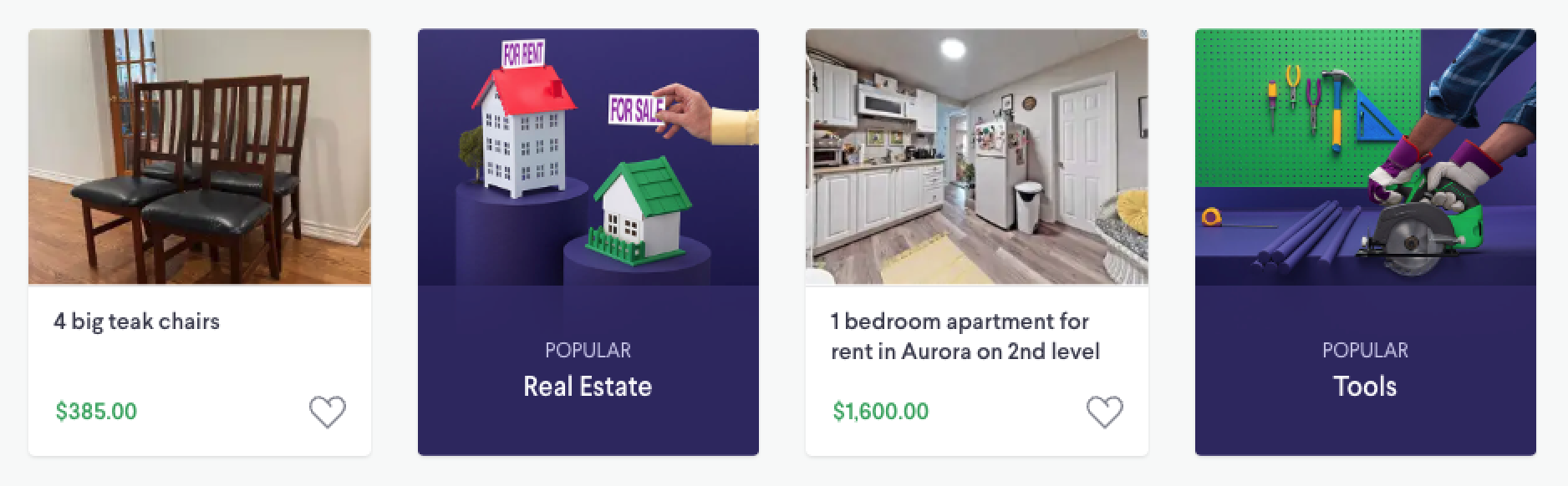 Popular categories added to feed