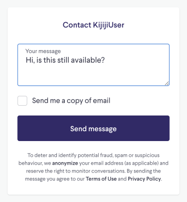 Contact message interface