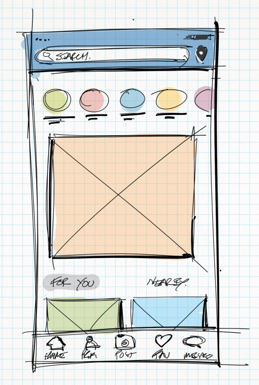 Mobile homepage feed interface