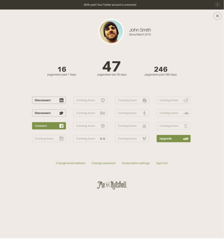 MiaN Profile Interface