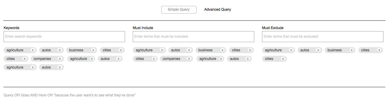 Simple Query Short Interface